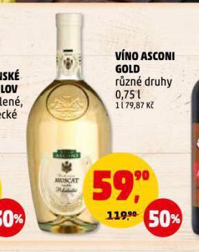 Penny Market Víno asconi gold nabídka