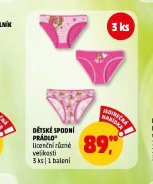 Dětské spodní prádlo