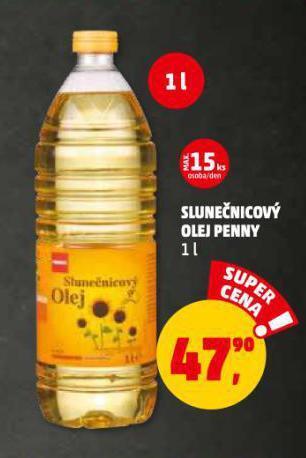 Penny Market Slunečnicový olej nabídka