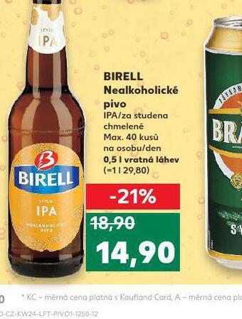 Kaufland Pivo birell nealko nabídka