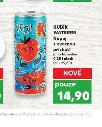 Kaufland Kubík waterrr nápoj s ovocnou příchutí nabídka
