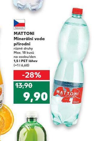 Kaufland Mattoni přírodní nabídka