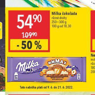 Globus Milka čokoláda nabídka