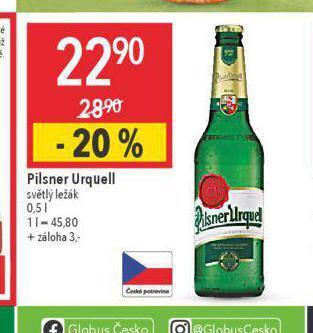 Globus Pivo pilsner urquell nabídka