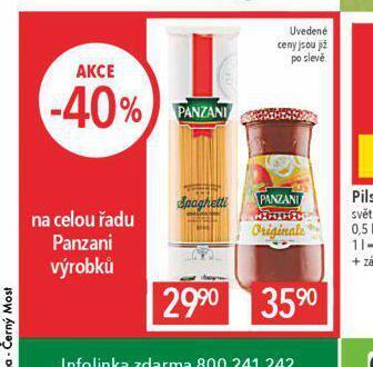 Globus Panzani těstoviny nabídka