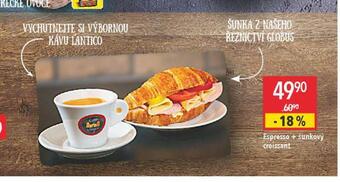 Espresso + šunkový croissant