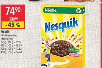 Globus Nestlé dětské cereálie nabídka