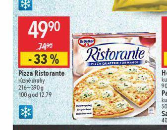 Globus Pizza ristorante nabídka