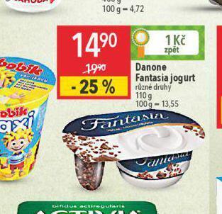Globus Danone fantasia jogurt nabídka