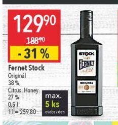 Globus Fernet stock nabídka