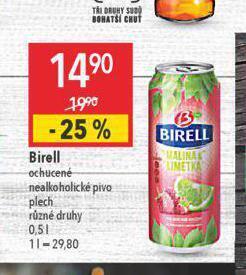 Globus Birell nealkoholické pivo nabídka