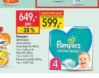 Globus Pampers dětské pleny nabídka