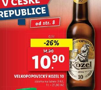 Lidl Pivo velkopopovický kozel 10 nabídka
