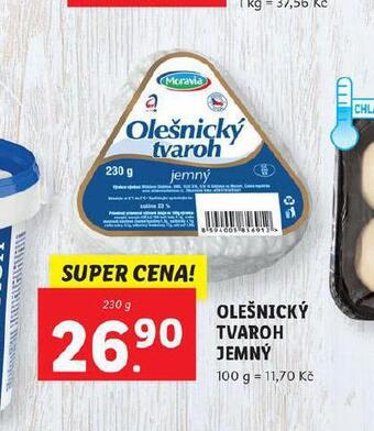 Lidl Olešnický tvaroh nabídka