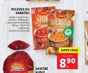 Lidl Polévka do hrnečku nabídka