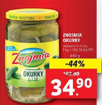 Lidl Znojmia okurky nabídka
