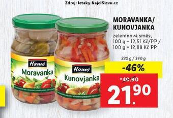 Lidl Moravanka nabídka