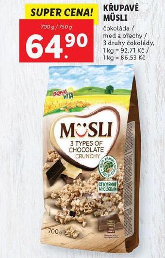 Lidl Křupavé musli nabídka