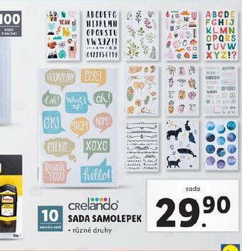 Lidl Sada samolepek nabídka