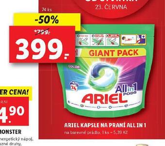 Lidl Ariel kapsle na praní nabídka