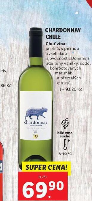 Lidl Chardonnay chile nabídka