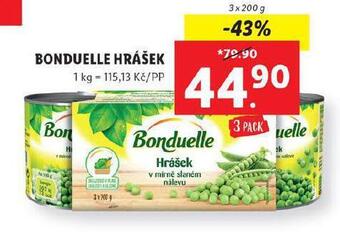 Lidl Bonduelle hrášek nabídka