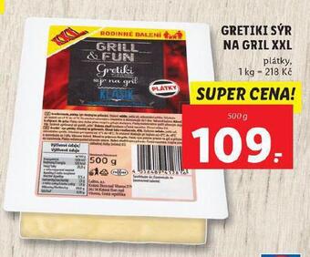 Lidl Gretiki sýr na gril nabídka