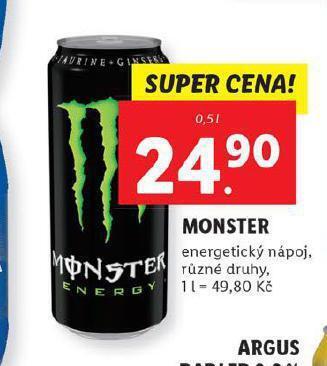 Lidl Monster energy drink nabídka