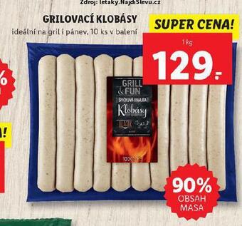 Lidl Grilovací klobásy nabídka