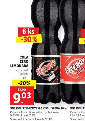 Lidl Cola zero limonáda nabídka