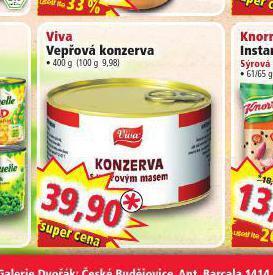 Norma Viva vepřová konzerva nabídka