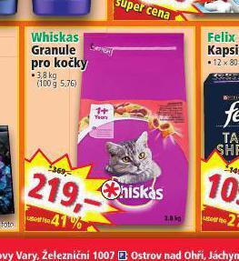 Norma Whiskas granule pro kočky nabídka