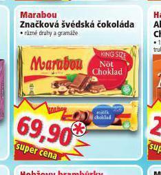 Norma Marabou značková švédská čokoláda nabídka