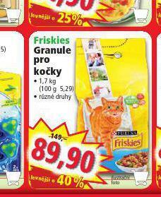 Norma Friskies granule pro kočky nabídka