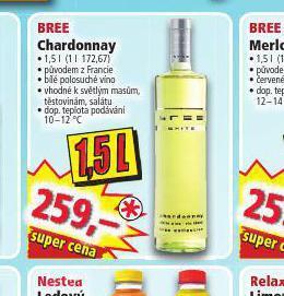 Norma Bree chardonnay nabídka