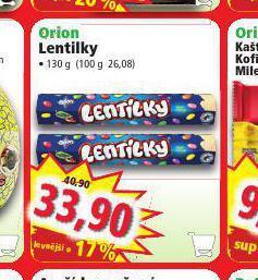 Norma Orion lentilky nabídka