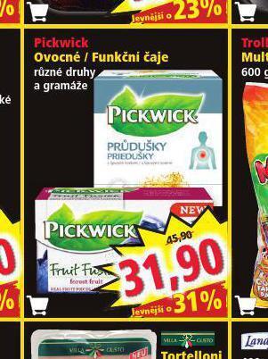 Norma Pickwick čaj nabídka