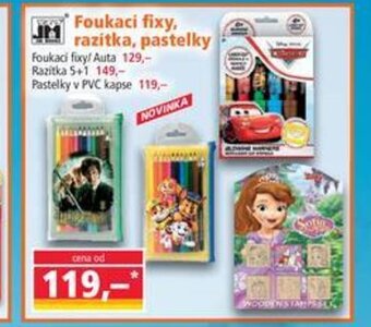 Foukaci fixy, razitka, pastelky
