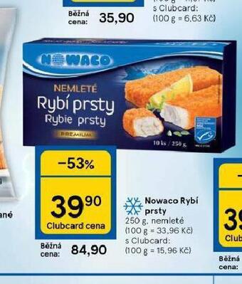 Tesco Nowaco rybí prsty nabídka