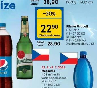 Tesco Pivo pilsner urquell nabídka