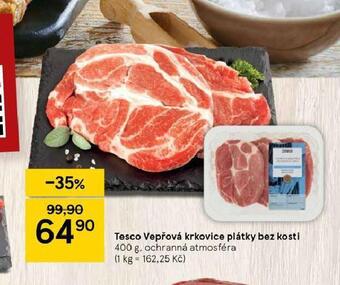 Tesco Vepřová krkovice plátky bez kosti nabídka