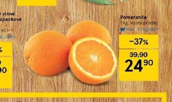 Tesco Pomeranče nabídka