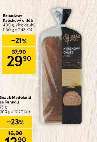 Tesco Breadway kváskový chléb nabídka