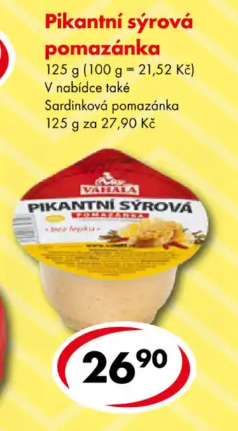 CBA Pikantní sýrová pomazánka 125 g nabídka