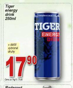 Lidl Tiger energy drink nabídka