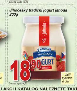 Lidl Jihočeské tradiční jogurt nabídka