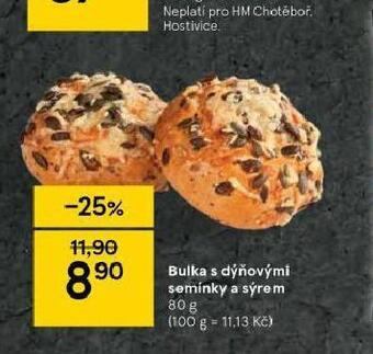 Tesco Bulka s dýňovými semínky a sýrem nabídka