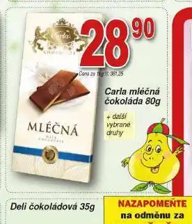 Lidl Carla čokoláda nabídka