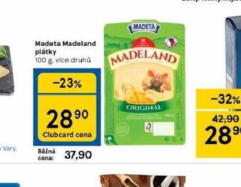 Tesco Madeta madeland plátky nabídka