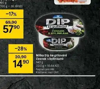 Tesco Milko dip ke grilování česnek s bylinkami nabídka